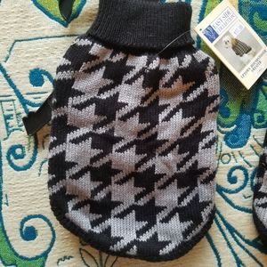 🐾NWT XS Uptown Houndstooth Blck/Gray Sweater East